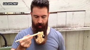 barba,uso,plato,comer,ramen,fideos,pasta