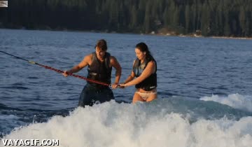 esqui surfing,agua,pedida de mano,matrimonio,original,pedir