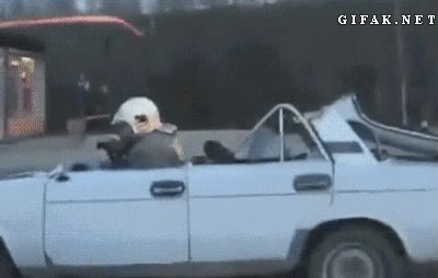 Rusia,Coche,Techo,Paseo,Casco,Cortar,Hacer descapotable