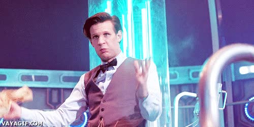 Doctor Who,Matt Smith,TARDIS,expresion,explicar,no saber como