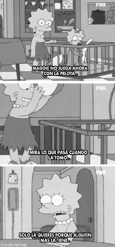 Explicación sencilla de cómo funcionan nuestros deseos, by Lisa Simpson caprichos,quitar,cuna,peluche,los simpson,maggie,pelota,lisa
