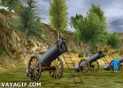 caballos,lanzar,videojuego,ca&ntilde;on,siglo XVII,bug