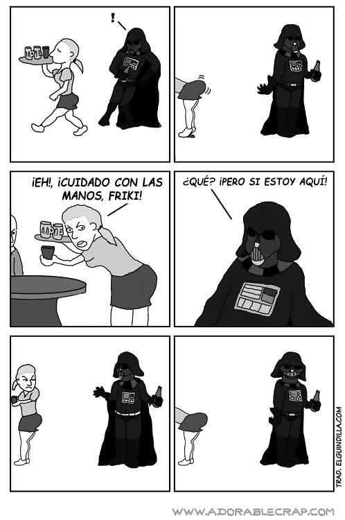 trasero,fuerza,mano,darth vader,discreci&oacute;n,tocar,comic