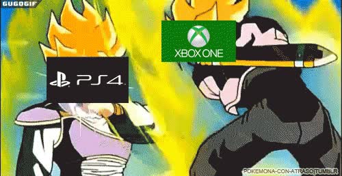 goku,trunks,ps4,xbox one,dragon ball,guerra de consolas