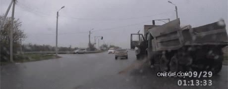 Rusia,Bajar,Choque,Borracho,Camino,Autopista,Accidente,Camión