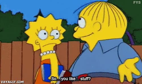 no saber que decir,los simpson,ralph,timidolisa,timidez,incomodo,expresion