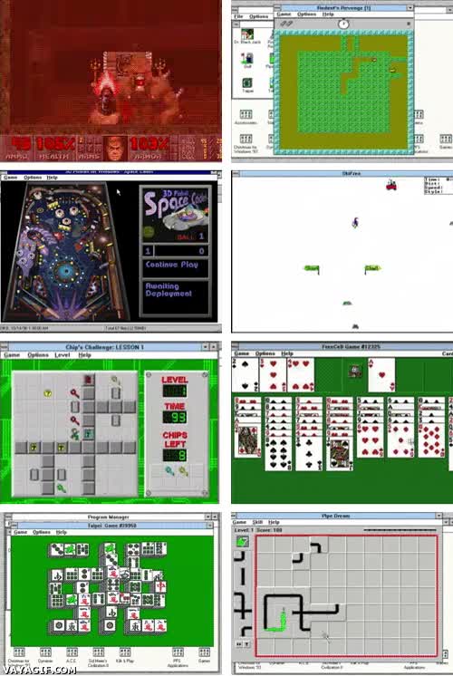nostalgia,windows,95,juegos,pequeño,esqui,cartas,doom