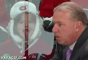 ni&ntilde;a,chica,hockey sobre hielo,entrenador,lengua,cristal,troll