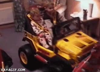 cinturon,seguridad,jeep,frenazo,comer,cristal,hermanos