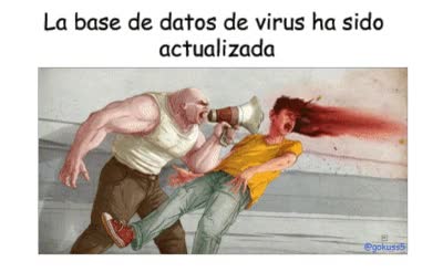 actualizada,pasar,ruido,la base de datos de virus,susto