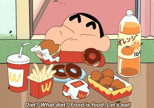 shin-chan,dieta,comida,shin chan,basura,comer
