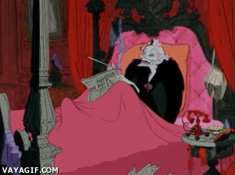 encontrarse mal,cruella de vil,101 dalmatas,quedarse en cama,echarle cuento