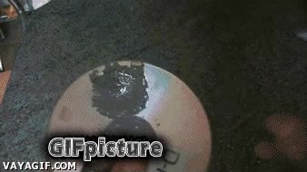 cd's,discos,inflar,quemar,plástico,interesante,ojo a la cara de malote que pone