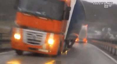 Situaciones como ésta se están viviendo en el norte de Europa con el temporal de viento y nieve Camino,Nieve,Viento,Frío,Volver a nacer,Casi,Por poco,Camión,Ruta.