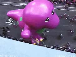 barney,dinosuario,globo,desfile,accion de gracias