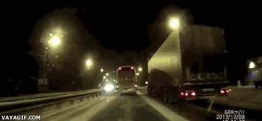 Autobus,Fail,Salvo,por poco,Rusia,Freno,Patinar,Nieve,Fallo de frenos