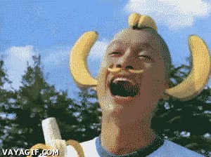 japoneses,bananas,parque,anuncio,platanos,disparar,por la nariz