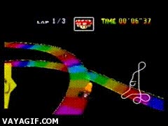 El mítico atajo de la Rainbow Road del Mario Kart 64 acaba de ser mejorado atajo,princesa peach,mario kart 64,ahorrarse media carrera