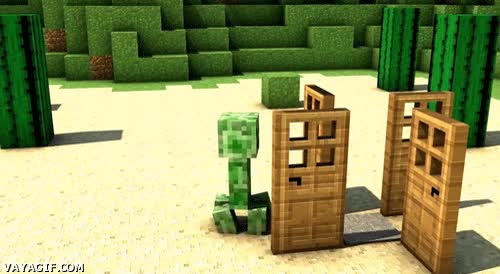 minecraft,puerta,automatica,creeper,encerrado