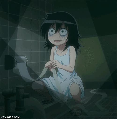 mear,no sale,atasco,tomoko kuruki,watamote,baño,papel,locura,retrete