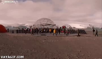 metallica,antartida,concierto,ping&uuml;inos,flipar