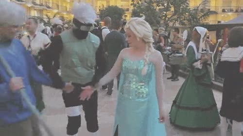 Si es que hay personajes que están hechos los unos para los otros Kakashi,Frozen,Elsa,Jack Frost,Naruto,Disfraces,Cosplay,Cosplayers,Buena pareja