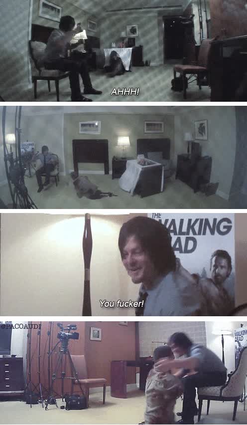 the walking dead,Norman Reedus,arrastrarse,zombie,asustar,Chico sin piernas