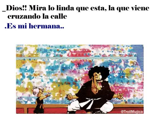 Trunks,Mr. Satan,Calle,Mirar,Hermana,Paliza,Puñetazo