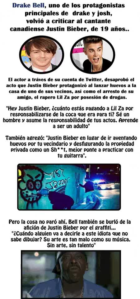 zasca,aplauso,justin bieber,drake bell,crítica