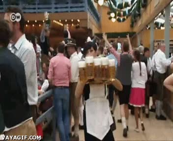 Alemania,Vaso,Cerveza,Grande,Gigante,Camarero,Oktoberfest,Jarra