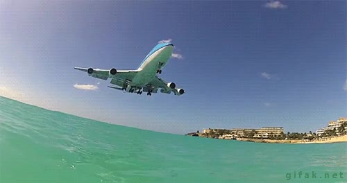 Aeropuerto,Playa,Mar,Aterrizar,St Maarten,Aterrizaje,Vuelo Rasante