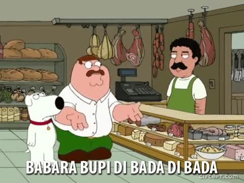 Padre de Familia,Peter,hablar,idiomas,italiano,bigote,dibujos animados