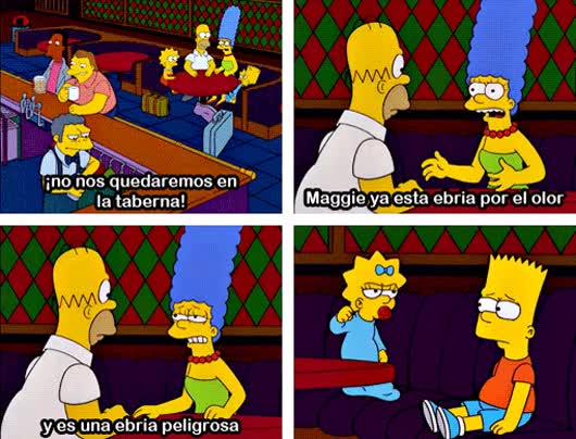 pegar,Olor,Ebria,Bebé,Maggie,Los Simpson