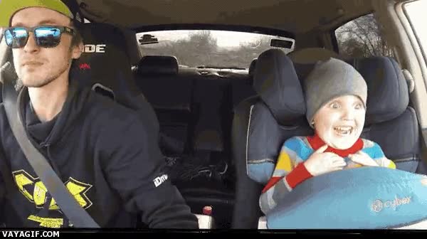 Feliz.,Ni&ntilde;o,Sorpresa,Acelerar,Deportivo,Correr,Coche