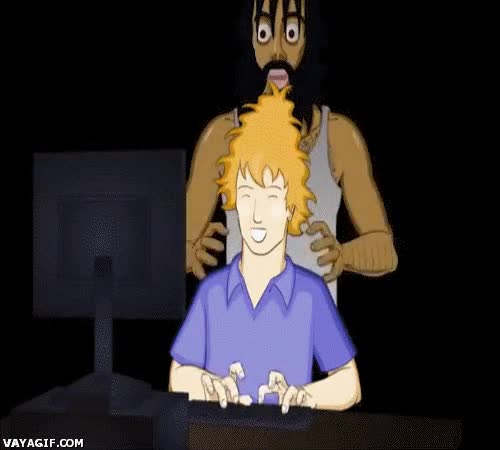 cuello,por detras,sorpresa,sin permiso,ordenador,hermano peque&ntilde;o