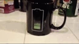 Pila,Taza,Leche,Cargar,Barras,Bater&iacute;a,Verde,Caf&eacute;