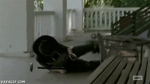 entrar por la fuerza,flojucho,fail,policia,carl,the walking dead