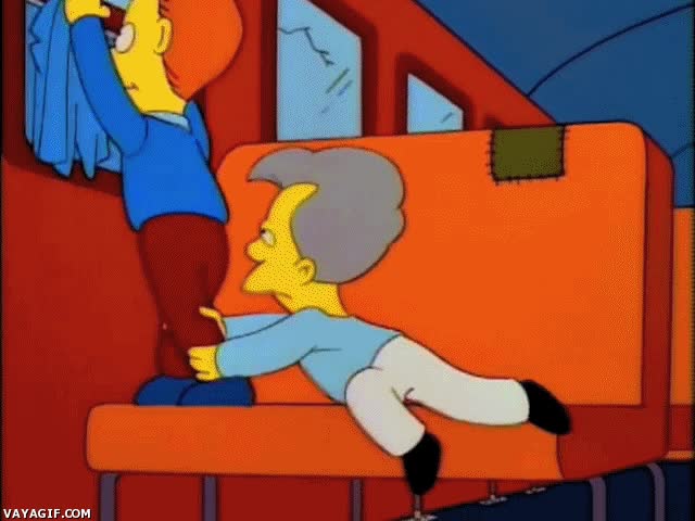 aire,bus,los simpson,autobus,escolar,emergencia,chaquetas,frenar