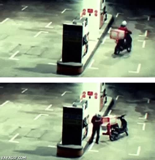 regla de los 5 segundos,soplar,caerse,frenar,repartidor,pizza,tonto