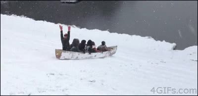 Rampa,Barco,Lanzar,Nieve,Agua,Cuesta