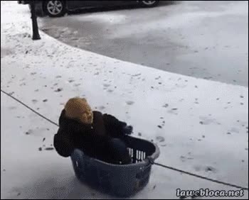 Ropa,Divertir,Ni&ntilde;os,Cesta,Primavera,Arrastrar,Nieve,Trineos