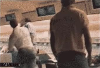 Juego,Deporte,Bowling,Chocar,Cinco,Fail,Bolos,High five en la cara