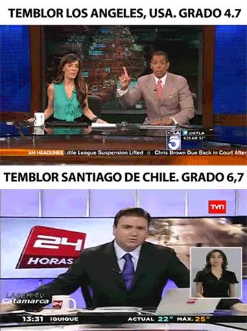 temblor,seismo,distinto,ni se inmuta,terremoto,chile,telediario,chilean way