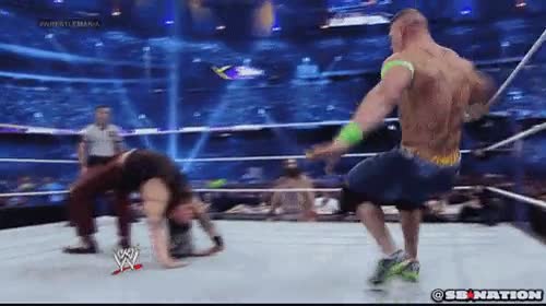 wrestlemania,wwe,hacer el puente,cuerdas,defensa