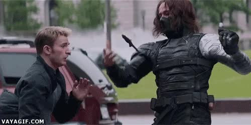 el guerrerro de invierno,capitan america,cuchillo,soldado