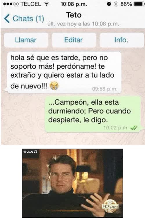 ¿suegro o nuevo novio?,fail,bestial,llamar,whatsapp,extrañar,novia,tom cruise