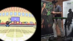 videojuego,realidad virtual,pokemon,caminadora,primera persona