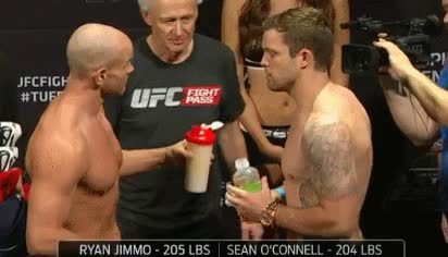 luchadores,gesto,amigos,beber,duelo,colegas,brindar,batido,pesaje