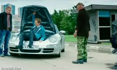 Coche,Baul,Capot,Esconder,Porsche,Mujer