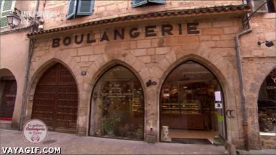 rebotar,prisa,fail,gato,chocar,boulangerie,puerta,panaderia